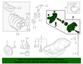 Oil pump for Mazda CX-30 20-22 2.5 internal combustion engine