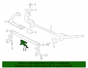 Jaguar XF 16-23 cruise radar bracket