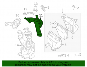 Air duct for filter Nissan Sentra 13-19 1.8