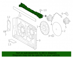 Upper radiator deflector Toyota Prius V 12-17