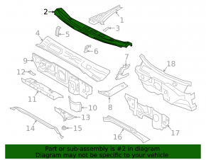 Windscreen wiper grille plastic VW Jetta 19-24