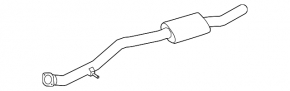 Exhaust line middle part right BMW X5 F15 14-18 4.4T AWD