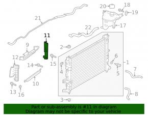 Radiator deflector right Infiniti QX50 19-20