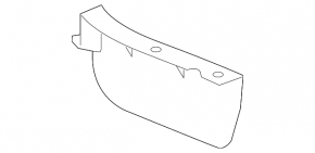 Front right mudguard for Chevrolet Volt 16- front, worn