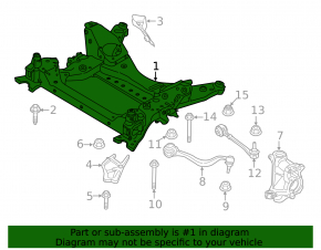 Front subframe BMW X3 G01 18- AWD