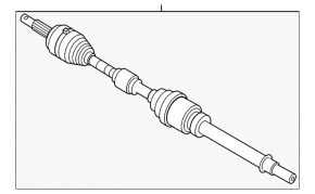 Drive axle shaft front left Nissan Rogue Sport 17-19 rusty