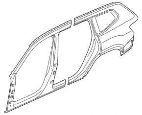 Rear right quarter wing for a VW Atlas 24-25, white
