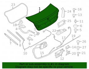 Trunk lid BMW 5 F10 11-16