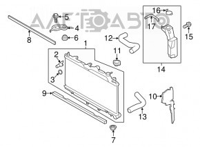 Subaru Outback 15-19 Coolant Expansion Tank with Cap