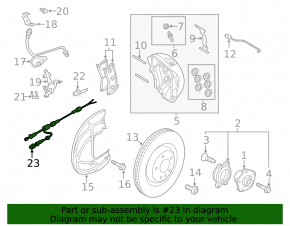Front right ABS sensor wire for Audi E-Tron 19-23