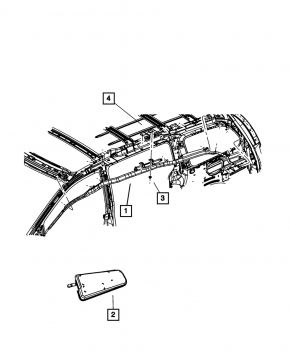 Airbag front right seat Dodge Grand Caravan 11-20