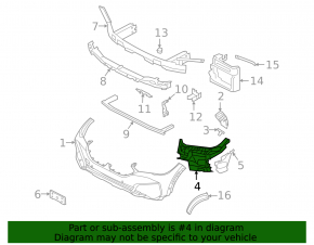 Left fog light bracket for BMW X6 G06 20-25 2020-23