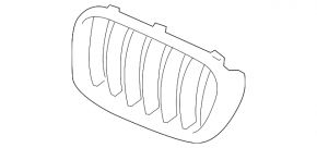 BMW X3 F25 11-17 Left Radiator Grille, Silver