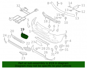 BMW X3 F25 11-17 Left Radiator Grille, Silver