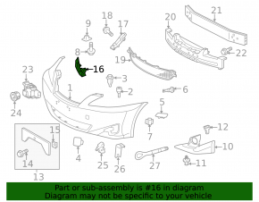 Lower right headlight mount Lexus IS 14-15 xenon