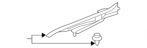 Seal wing hood-wing left Lexus RX350 RX450h 10-15