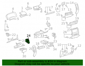 Lexus GX470 03-09 center left air duct black