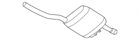 Rear muffler with barrel for VW Passat b8 16-19 USA 1.8T, 2.0T
