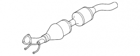 VW Passat B7 12-14 USA Diesel Exhaust Line Center