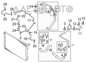 Upper cooling hose VW Golf 15- 1.8T