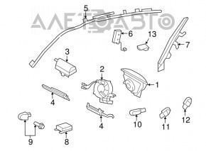 Left side curtain airbag for Lexus ES350 2007-2012