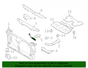 Front bumper mount left Infiniti Q50 14- on TV