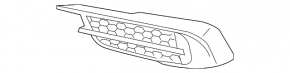 Bumper grille right Honda Civic X FC 16-19 structure without fog lights