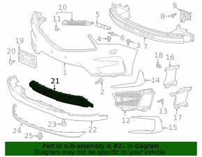 2019-21 Acura RDX 19-25 Front Lower Grille
