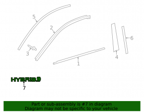 Toyota Camry V40 Hybrid Right Wing Emblem