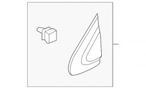 Plug triangle wing front right Honda CRV 12-16