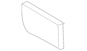 Front panel molding left Honda CRV 17-22 under the tree