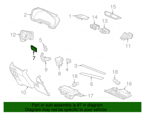 Front panel molding left Honda CRV 17-22 under the tree
