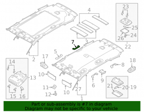 Ceiling handle rear right Hyundai Santa FE 19-23
