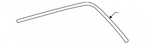 Upper rear left window molding Mercedes GLS-class X166 13-19 chrome