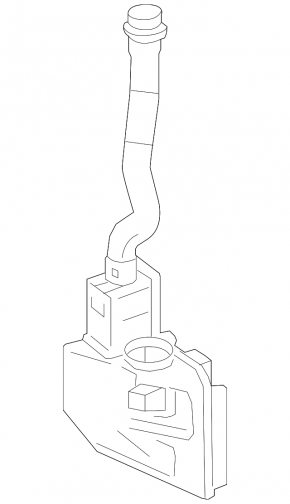 Mercedes W166 ML 12-17 washer reservoir for headlight washers, without heating