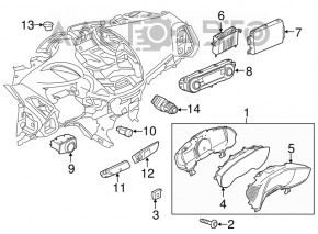 Ford C-max MK2 2013-2014 pre-rest hybrid instrument cluster