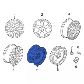 Wheel disk R16 5*108 Ford Fusion mk5 13-20 iron