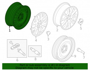 Wheel disk R16 5*108 Ford Fusion mk5 13-20 iron