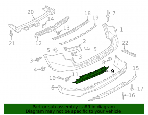 Rear bumper mount central Ford Explorer 20 - under towbar