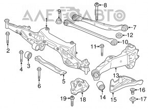 Upper rear left control arm for Mini Cooper F56 3d 14-23