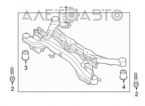 Subframe rear VW Atlas 18-24 FWD
