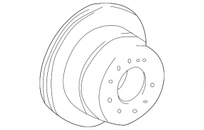 Rear left brake disc Lexus LX570 08-21 345/18mm