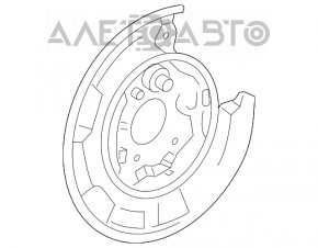 Rear Right Brake Disc Cover Toyota Highlander 08-13