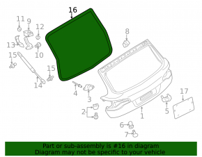 Rubber seal for the trunk door Audi Q7 4L 10-15