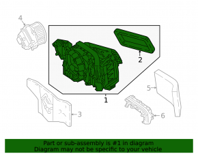 Heater housing ventilation Audi A6 C8 19-25