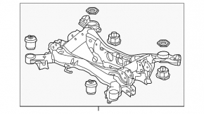 Subframe rear Acura MDX 17-20 rest FWD