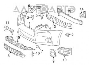 Right fog light frame Lexus CT200h 11-13 prerest