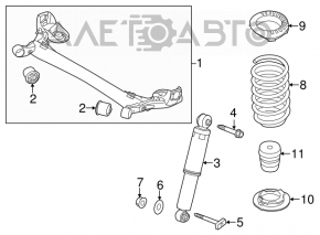 Rear beam Hyundai Elantra UD 11-16