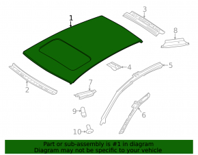 Roof metal VW Jetta 11-18 USA without sunroof