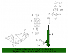 Rear right shock absorber VW Jetta 19-26